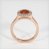 2.58 Ct. Orangish Brown Sapphire Ring, 18K Rose Gold 3